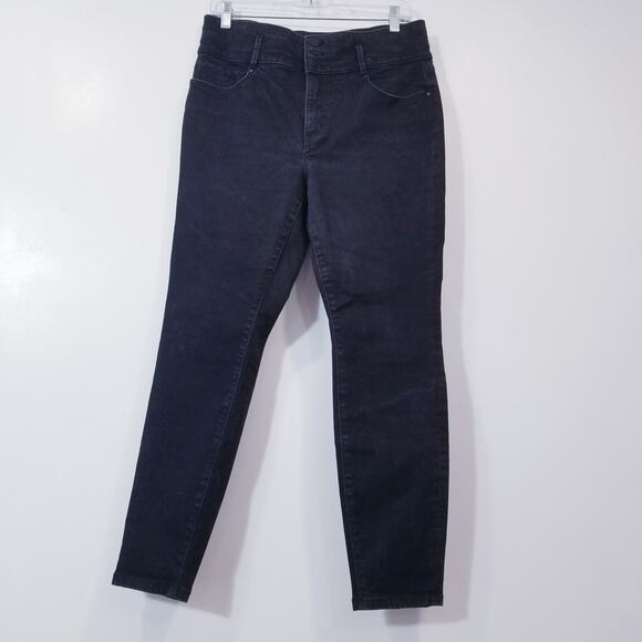 Ann Taylor Black The High Rise Skinny Jeans Petite Curvy Fit - Picture 1 of 12